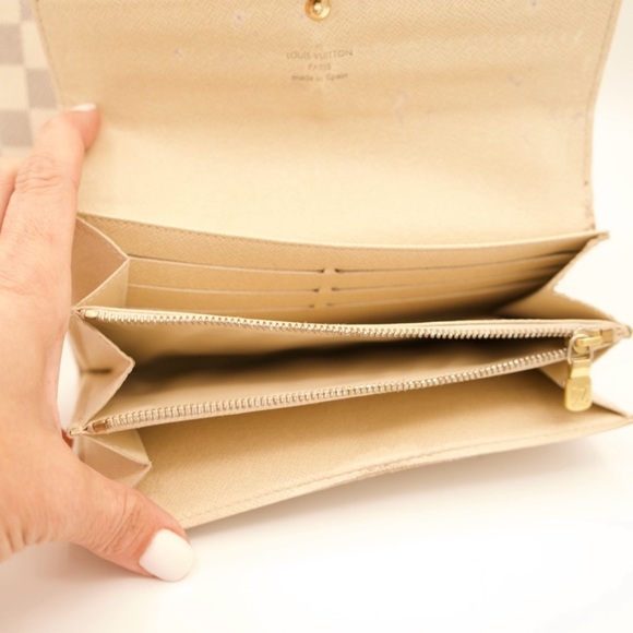 Louis Vuitton Bundle Damier Azur Saleya and Damier Azur Sarah Wallet GUC - Picture 7 of 13